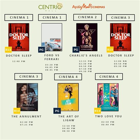 centrio movie schedule|Centrio Cinema Schedule .